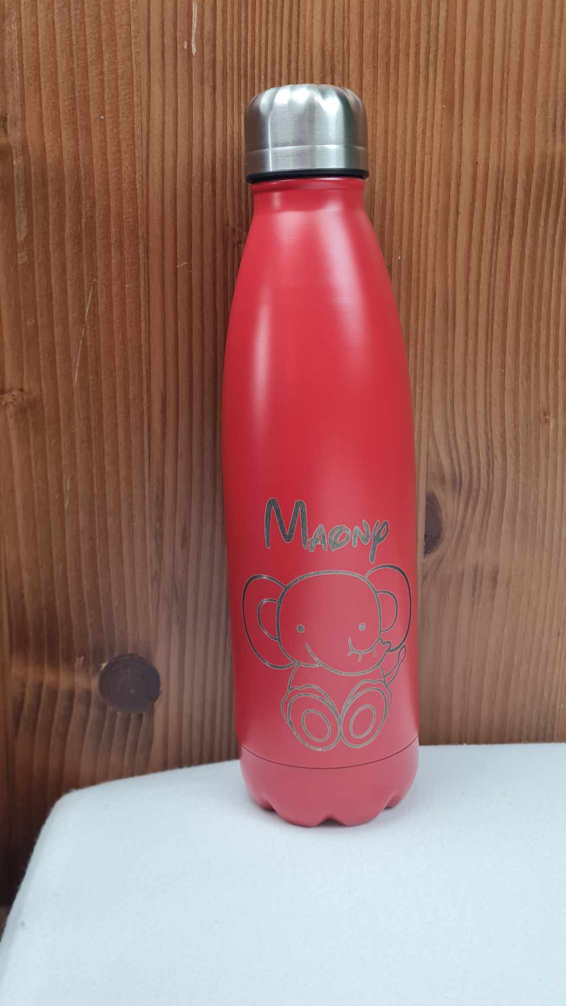Gourde en Acier Inox 750 ml | Rouge | Gravure Personnalisée - Calincaline.be