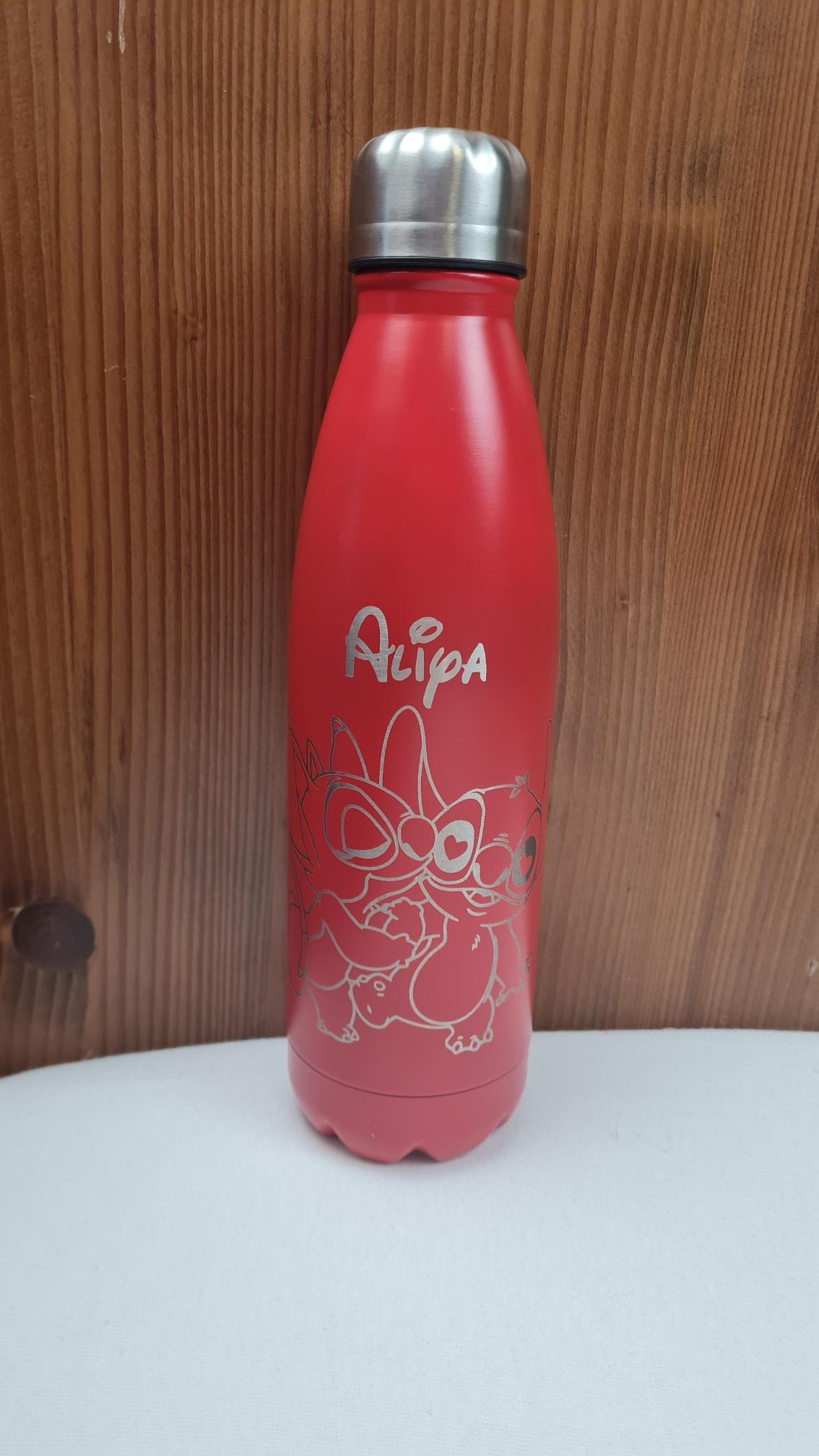 Gourde en Acier Inox 750 ml | Rouge | Gravure Personnalisée - Calincaline.be