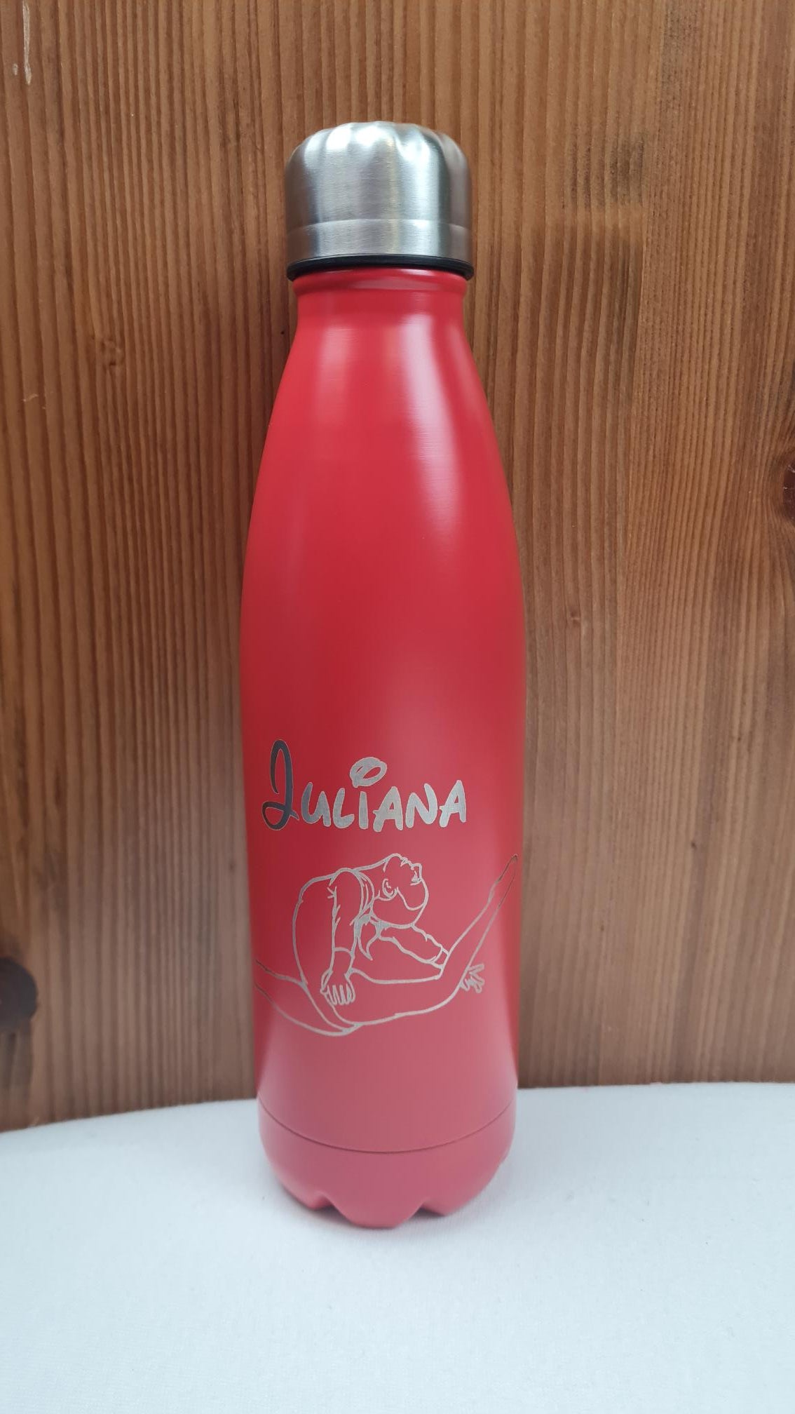 Gourde en Acier Inox 750 ml | Rouge | Gravure Personnalisée - Calincaline.be