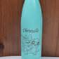 Gourde en Acier Inox 750 ml | Vert Turquoise | Gravure Personnalisée - Calincaline.be