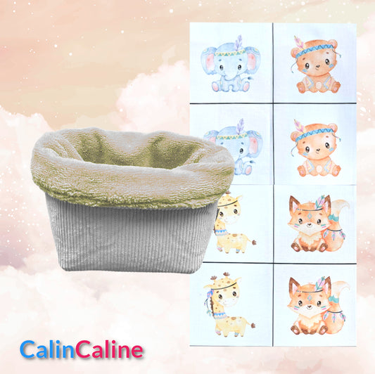 Créez Votre Panier à Lingettes Lavables Pour Bébé | Animaux Indiens