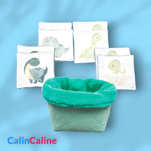 Créez Votre Panier à Lingettes Lavables Pour Bébé | Dinosaures