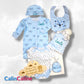 Kit de naissance 6 pièces Tigre Bleu | 3 tailles | A personnaliser