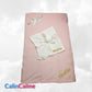 Pack Bébé A Personnaliser | Couverture Eté Rose 75cm x 90cm + Doudou Lapin 35cm | Polyester (Copie) (Copie)