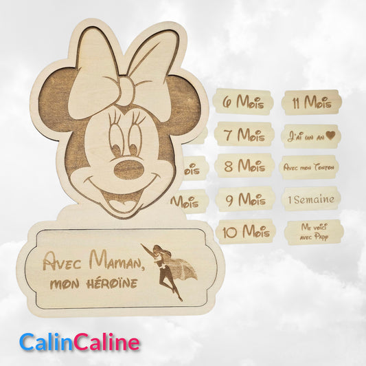 Cartes étapes avec Personnage 20cm Au Choix | A Personnaliser | Minnie