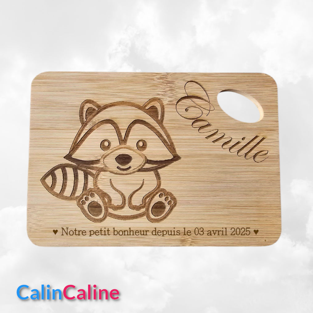 Planche Repas Enfant Personnalisée en Bambou | 21cm x 15cm | Gravure Laser