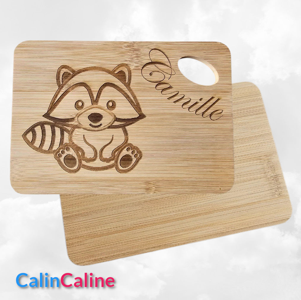 Planche Repas Enfant Personnalisée en Bambou | 21cm x 15cm | Gravure Laser