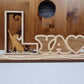 Prénom avec lettre 3D en bois | Avec pied à poser | A personnaliser | 10cm x 29cm - Calincaline.be