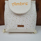Créez Votre Sac à dos bébé -Mink- Personnalisé | 0-3 ans Fille | 28x23 cm