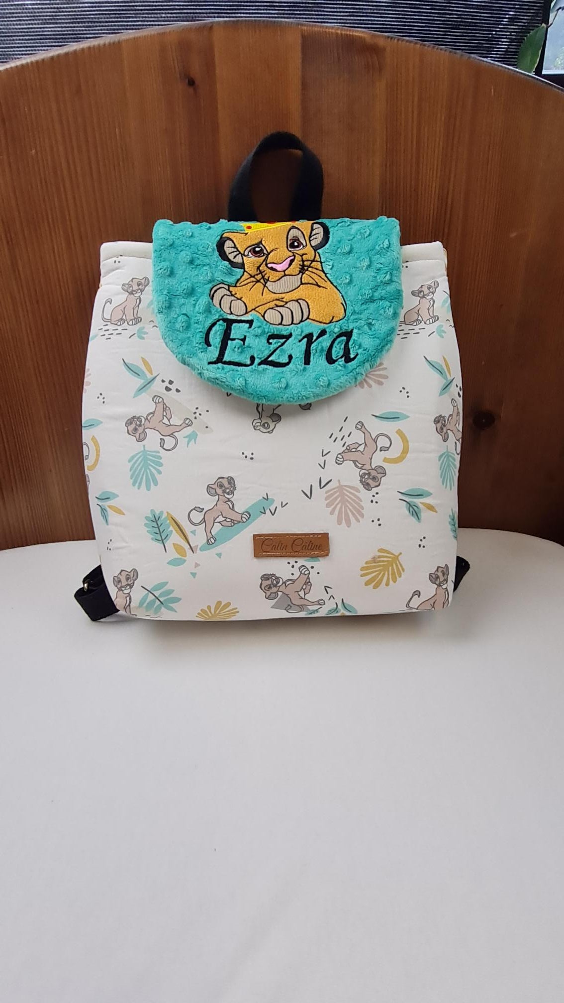 Créez Votre Sac à dos bébé -Mink- Personnalisé | 0-3 ans Garçon | 28x23 cm - Calincaline.be