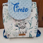 Créez Votre Sac à dos bébé -Mink- Personnalisé | 0-3 ans Garçon | 28x23 cm - Calincaline.be