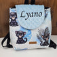 Créez Votre Sac à dos bébé -Mink- Personnalisé | 0-3 ans Garçon | 28x23 cm - Calincaline.be