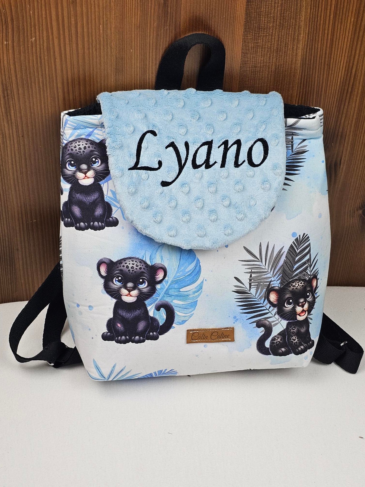 Créez Votre Sac à dos bébé -Mink- Personnalisé | 0-3 ans Garçon | 28x23 cm - Calincaline.be