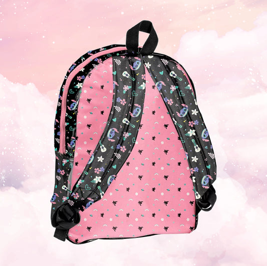 Petit Sac à Dos Enfant Premium 31cm | Stitch et Angel | 1 Compartiment