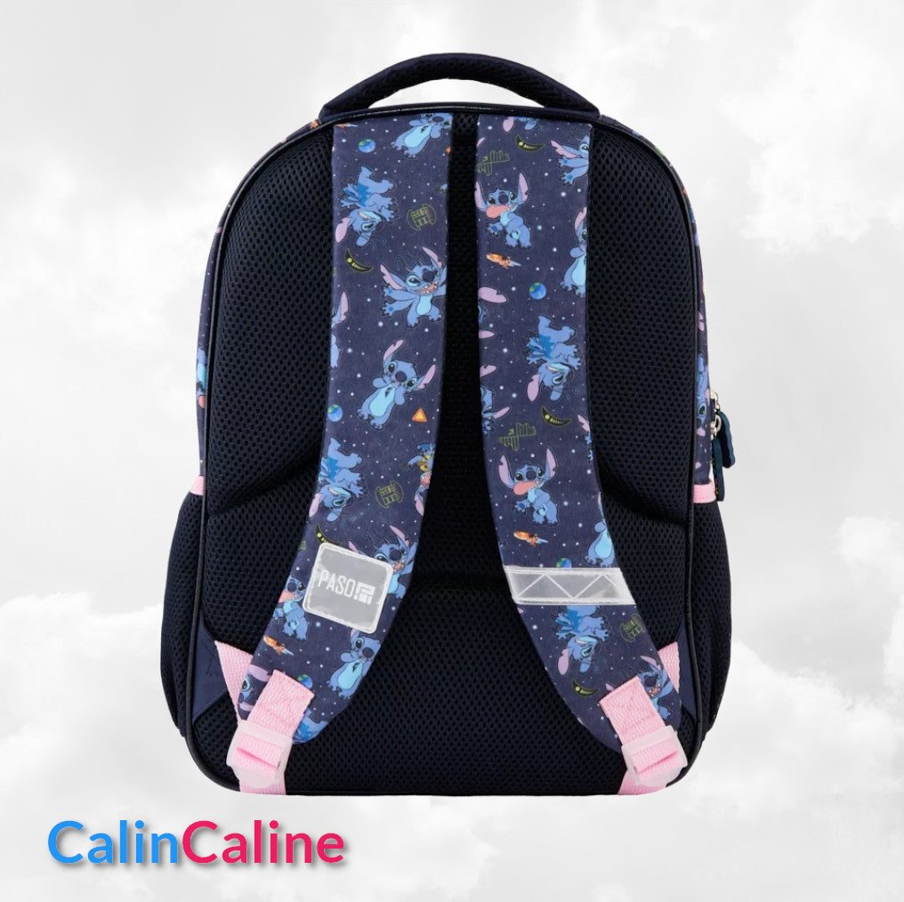 Sac à Dos Enfant Premium 38cm | Stitch Funny | 2 Compartiments