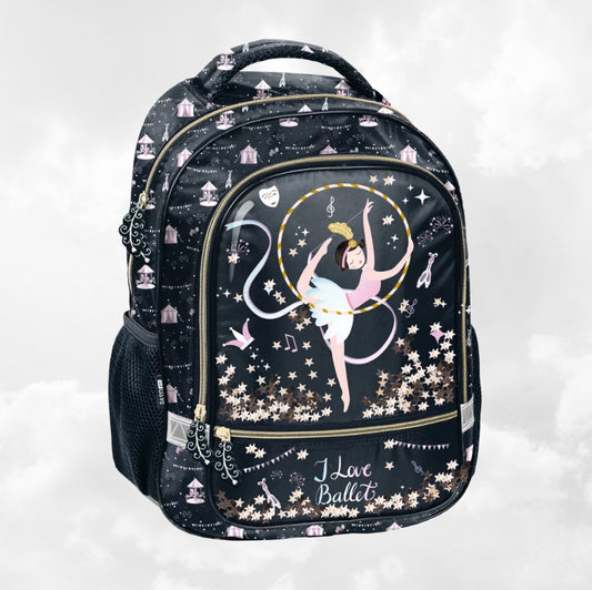 Sac à Dos Enfant Premium 41cm | Ballerine | 2 Compartiments