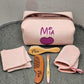 Trousse de toilette + Peigne et Brosse + Brosse à dents + Lingettes et Gants | A Personnaliser - Calincaline.be