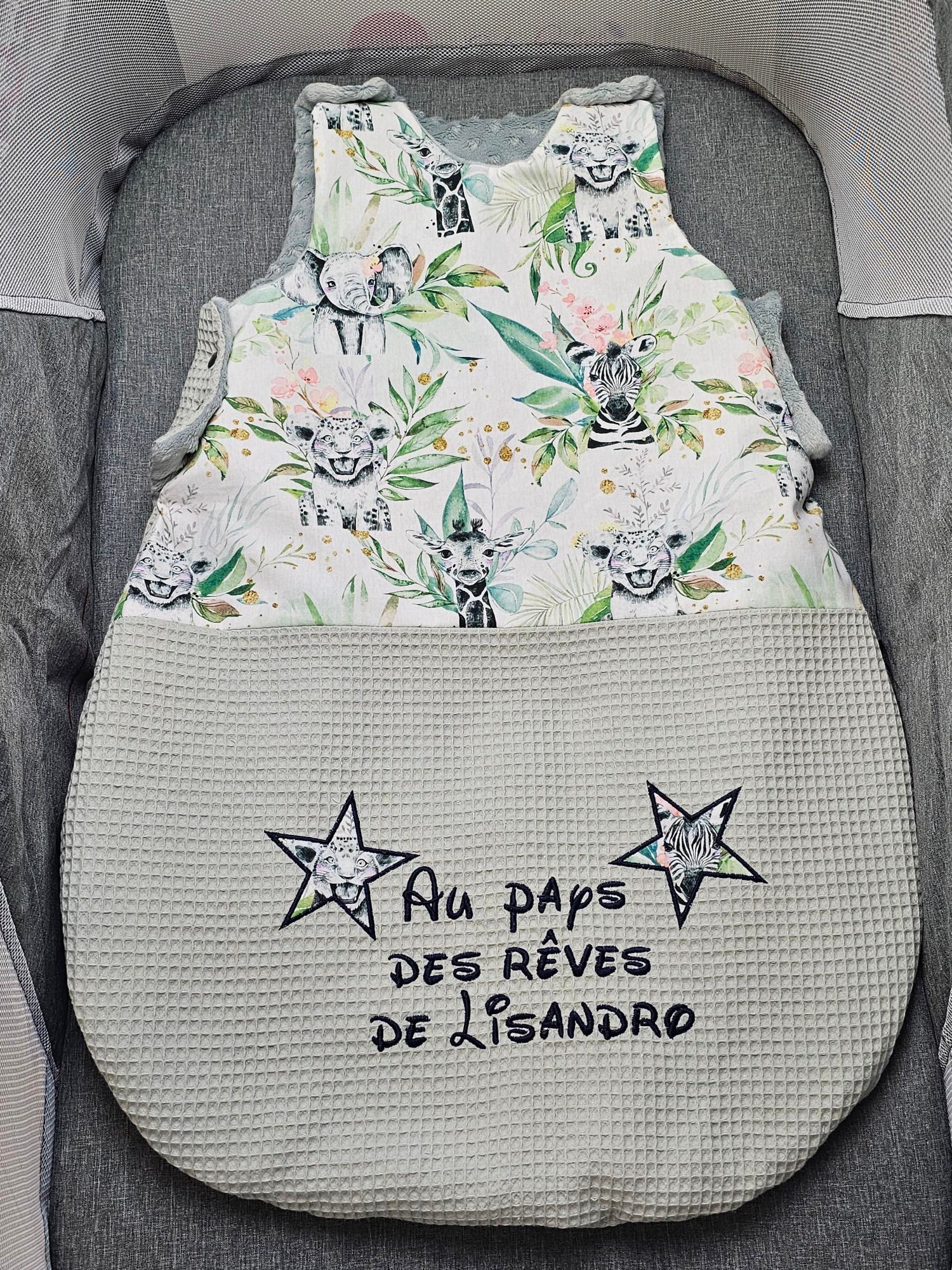 Gigoteuse Personnalisée Garçon 0-6m et 6-12m - Calincaline.be
