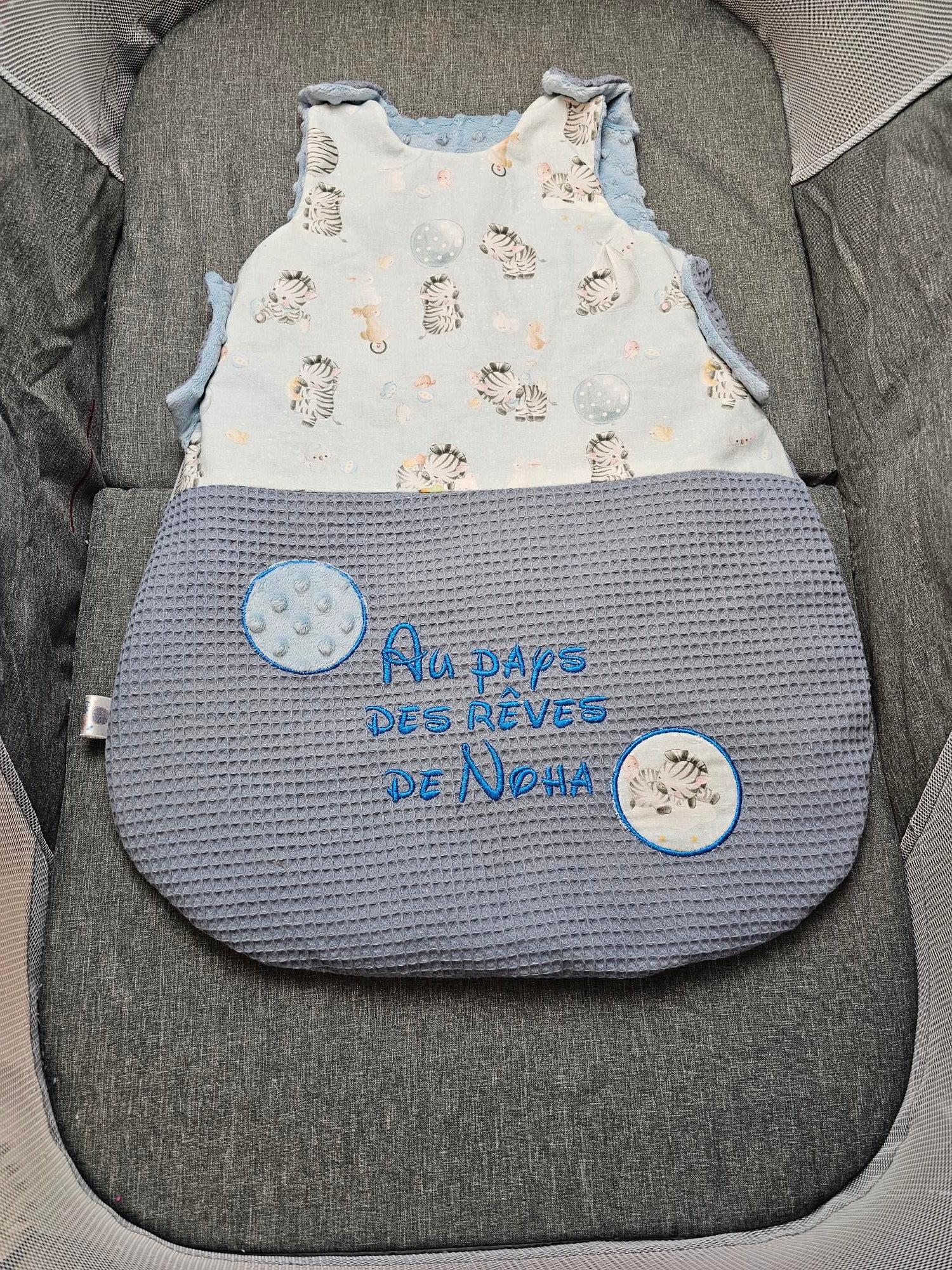 Gigoteuse Personnalisée Garçon 0-6m et 6-12m - Calincaline.be