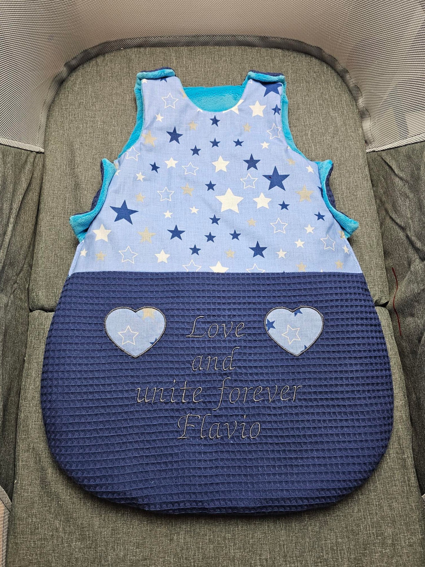 Gigoteuse Personnalisée Garçon 0-6m et 6-12m - Calincaline.be