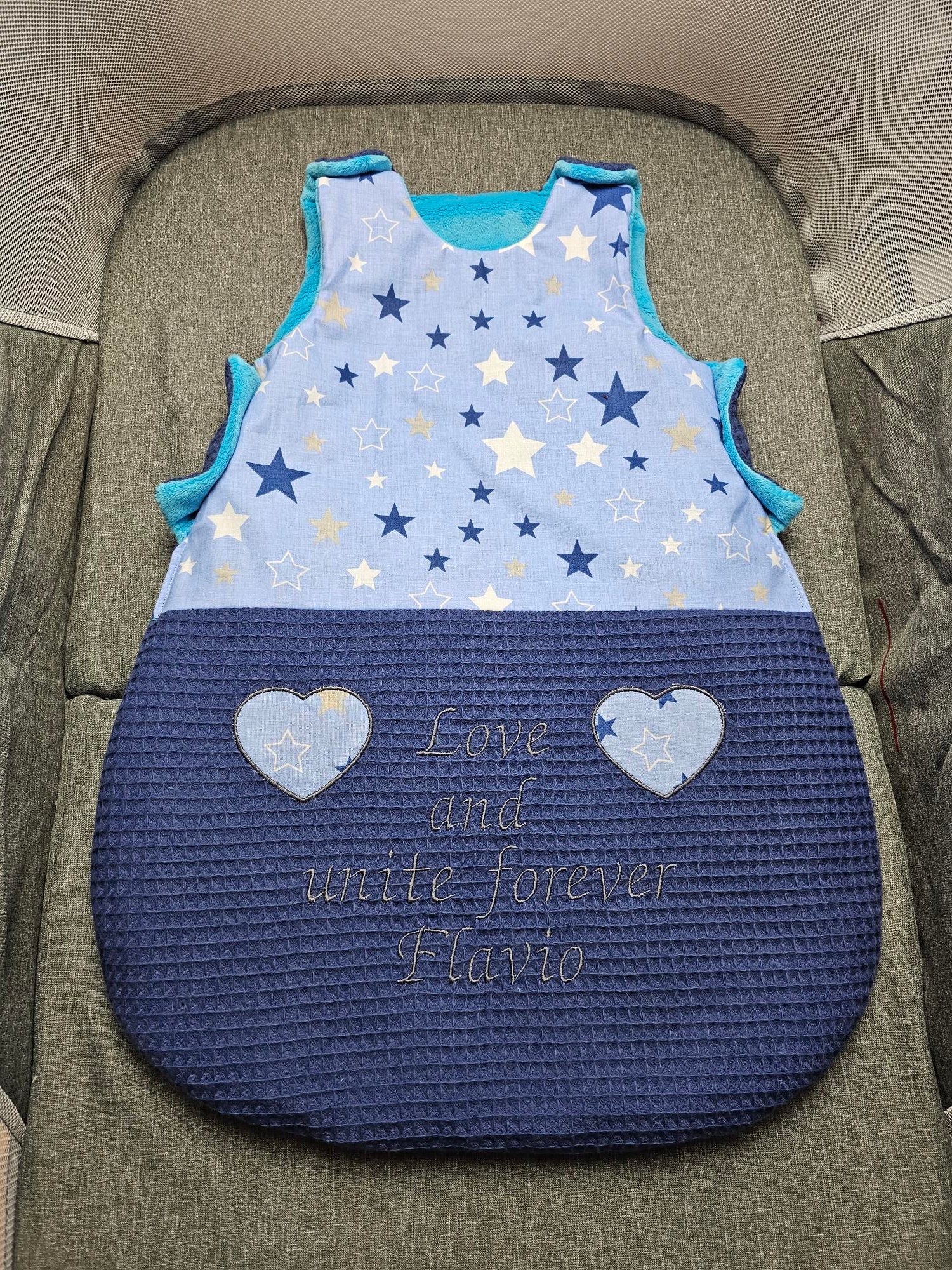 Gigoteuse Personnalisée Garçon 0-6m et 6-12m - Calincaline.be