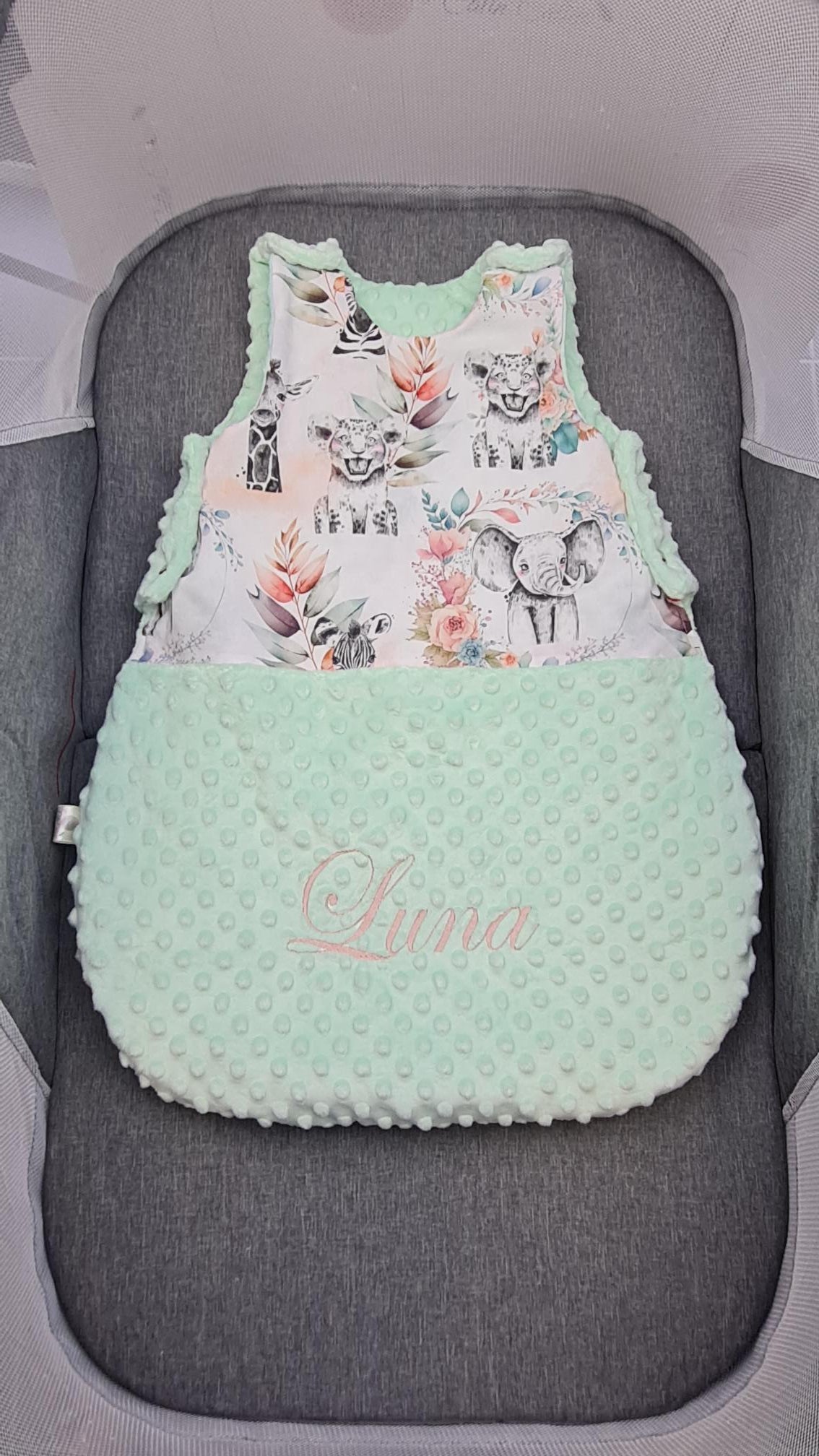 Créez Votre Gigoteuse -Minky- Bébé Personnalisée | Fille | 0-6m ou 6-12m - Calincaline.be