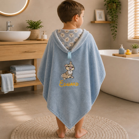Créez Votre Cape de Bain Eponge Personnalisée | Thème Garçon | 85cm x 85cm