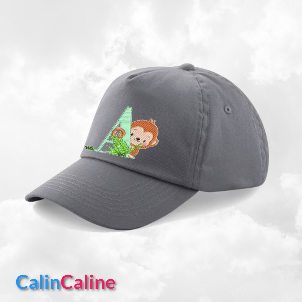 Casquette Enfant Personnalisée | Gris | Tour de tête 50cm à 62cm