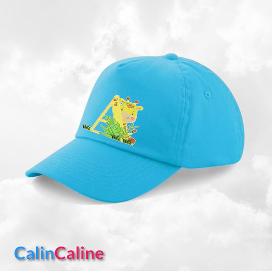 Casquette Enfant Personnalisée | Bleu Surf | Tour de tête 50cm à 62cm