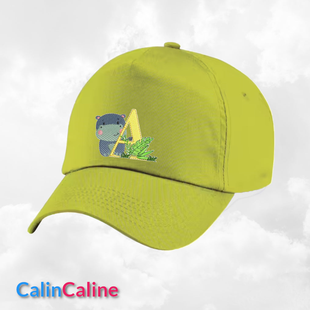 Casquette Enfant Personnalisée | Vert Citron | Tour de tête 50cm à 62cm