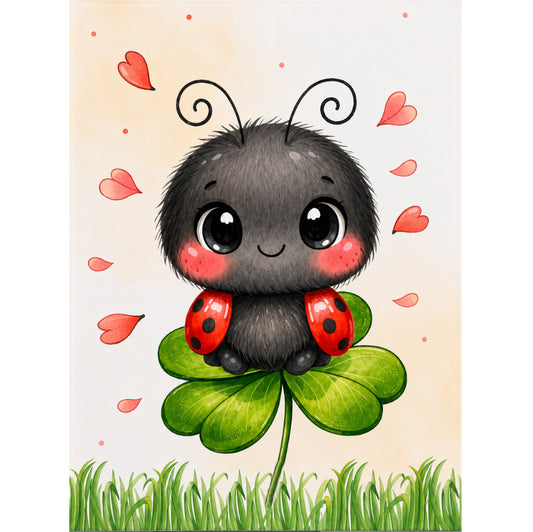 Couverture Plaid Bébé Coccinelle Ladybug | 70cm x 95cm | Minky au choix