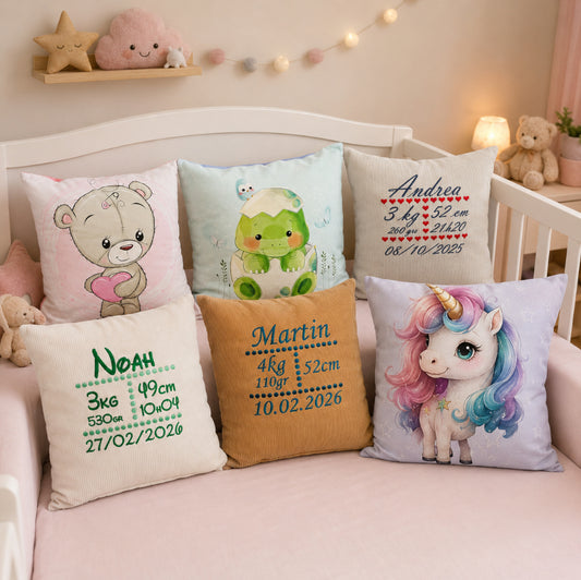 Créez Votre Coussin de naissance Vuli | Panneau au Choix | 35cm x 35cm