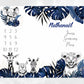Couverture Etape Photo Savane Bleu | A personnaliser | 95cm x 75cm