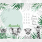 Couverture Etape Photo Savane Vert | A personnaliser | 95cm x 75cm