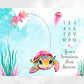 Couverture Etape Photo Tortue de Mer Rose | A personnaliser | 95cm x 75cm