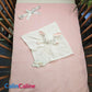 Pack Bébé A Personnaliser | Couverture Eté Rose 75cm x 90cm + Doudou Lapin 35cm | Polyester (Copie) (Copie)