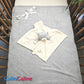 Pack Bébé A Personnaliser | Couverture Eté Grise 75cm x 90cm + Doudou Ourson 35cm