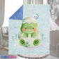 Couverture Plaid Baby Dinosaure | 70cm x 95cm | Couleur minky au choix