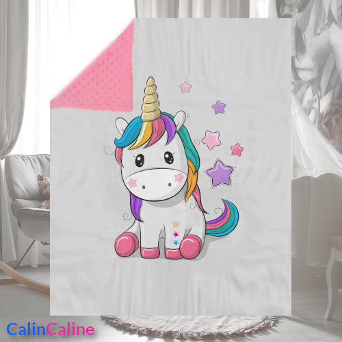 Unicorn Baby Plaid Blanket | 70cm x 95cm | Choice of minky color