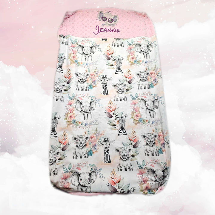 Créez Votre Couverture Bébé 70cm x 95cm | Coton et Minky Fille