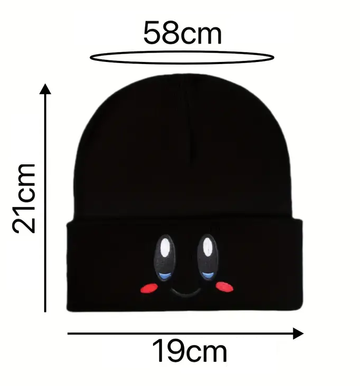 Bonnet Smile Noir Personnalisé Avec Prénom | Taille Unique