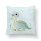 Coussin de naissance dino azure