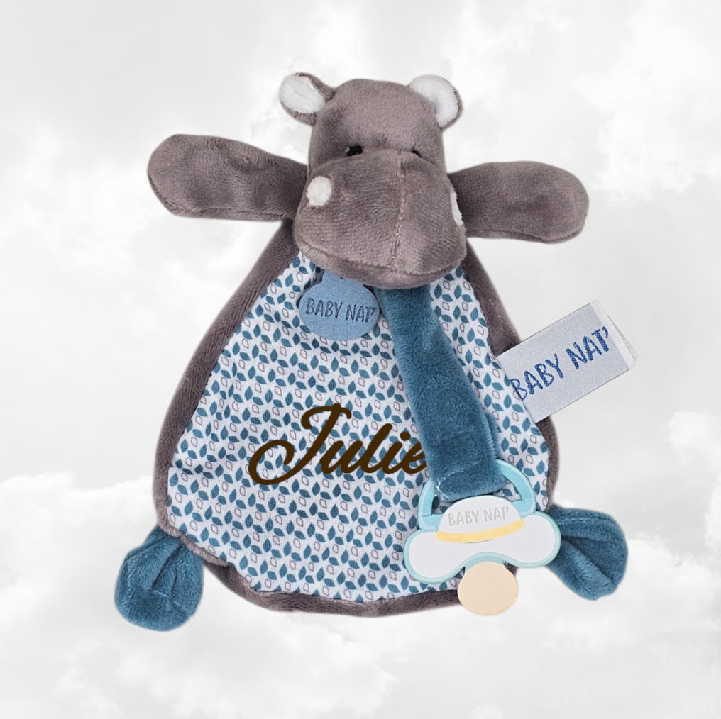 Doudou & Attache Sucette Bazile Personnalisé | BabyNat