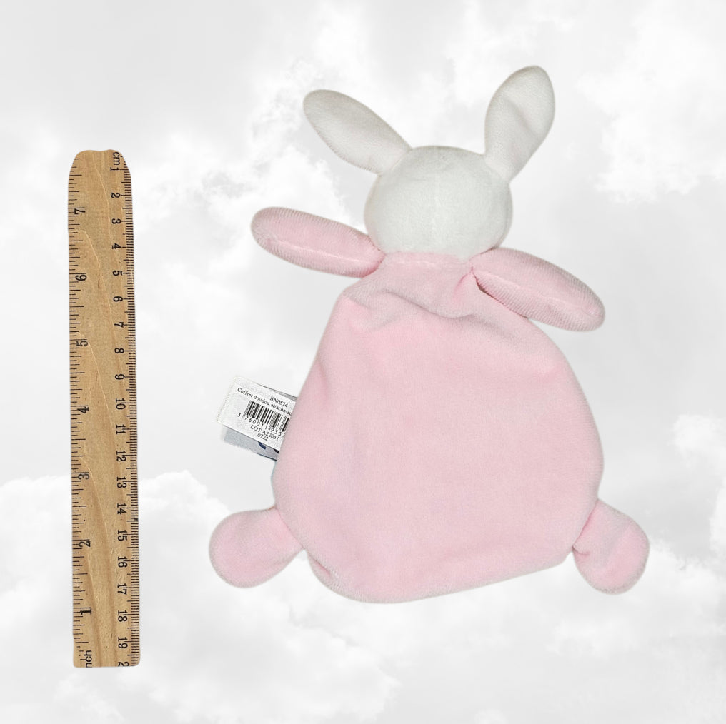 Doudou & Attache Sucette Lapinou Rose Personnalisé | BabyNat
