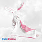 Pantin avec doudou lapin fille 12 cm personnalisé | BabyNat