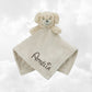 Doudou Mouchoir Chien Beige 38cm | Avec Prénom Personnalisé | Baby Town