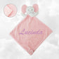Doudou Mouchoir Eléphant Rose 30cm | Avec Prénom Personnalisé | Baby Town