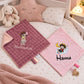 Créez Votre Doudou Double Minky Carré Personnalisé | 30cm | Fille