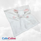 Pack Bébé A Personnaliser | Couverture Eté Rose 75cm x 90cm + Doudou Lapin 35cm