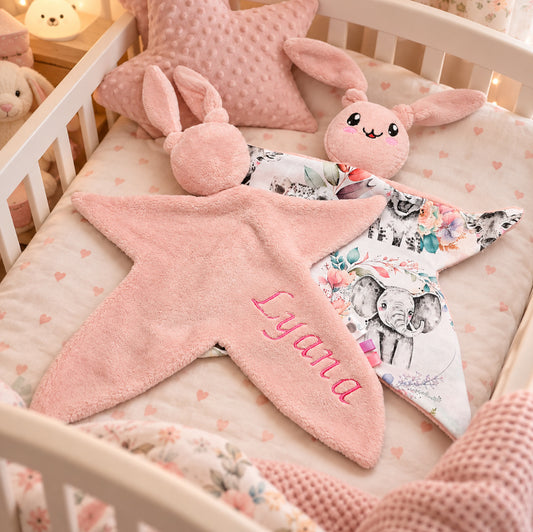 Créez Votre Doudou Lapin Câlin | Fille | Avec prénom brodé